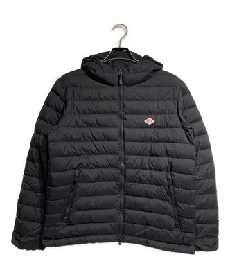 Authentic DANTON NYLON TAFFETA MIDDLE DOWN HOODED JACKET Ｍ Black Men DT-A0564