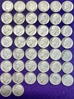 ROOSEVELT DIME LOT Of 44 Coins Total DATE 1958 90% Silver Estate Collector DIMES