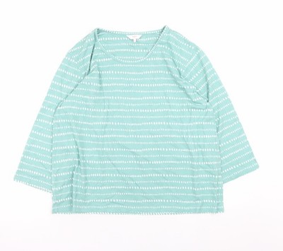 Cotton Traders Damen grün 3/4 Arm Baumwolljersey T-Shirt Größe 16