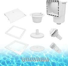 Above Ground Pool Skimmer, ABS Standard Thru-Wall Skimmer with Accessory Kit, Sw