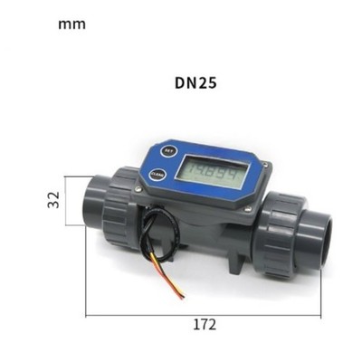 Digital Turbine Water Flow Meter DN25 with LCD for Farm For Irrigation Systems