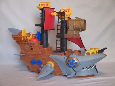 2015 Imaginext Shark Bite Pirate Ship 19  Long 15'' Tall DHH61