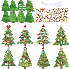 48 Pieces Christmas Tree Craft Kit for Kids Christmas Arts and Crafts Make Yo...