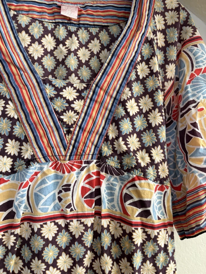 Y2K Nolita Babydoll Top Wmns Fada Boho Festival Hippie Gravata Traseira Dolman Manga - Imagem 3 de 4