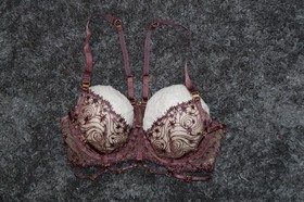 Bordelle Selene Bodice Bra Plum purple star embroidery 24k NWOT S Small