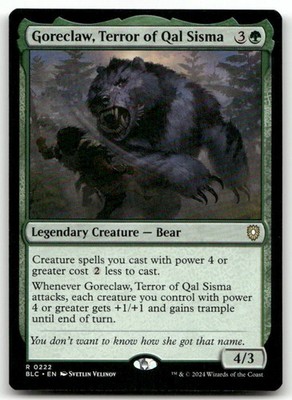 Goreclaw, Terror of Qal Sisma #222 (NM) Bloomburrow BLC Magic MTG