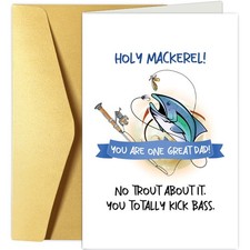 Funny Father's Day Card for Dad Daddy, Fishing Fathers Day Card, Fisherman Fa...