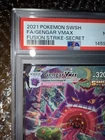 Pokémon Gengar VMAX Alternate Art Secret Rare Holo Fusion Strike 271/264 PSA 8