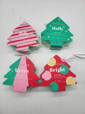 Spongelle Holiday Christmas Tree Assorted Pack of 4 Body Wash Infused Buffers