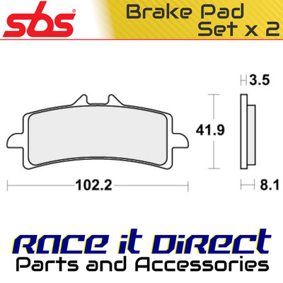 Brake Pads for DUCATI 1100 M MONSTER S 2010 Front DS-1 Road Racing SBS