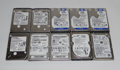Lot of 10 Mixed Brand 1TB 1000GB 2.5  SATA Laptop Hard Drive HDD HGST WD Seagate