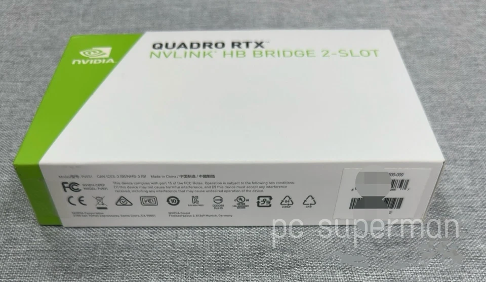 Nvidia Nvlink Hb Bridge For The Quadro RTX 6000 Or RTX 8000 Retail Kit S2 Slot S - Image 3 of 4