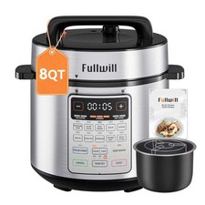 8QT Electric Pressure Cooker Max, 1200W Fast Cooking, 12-in-1 Multi-Use Progr...