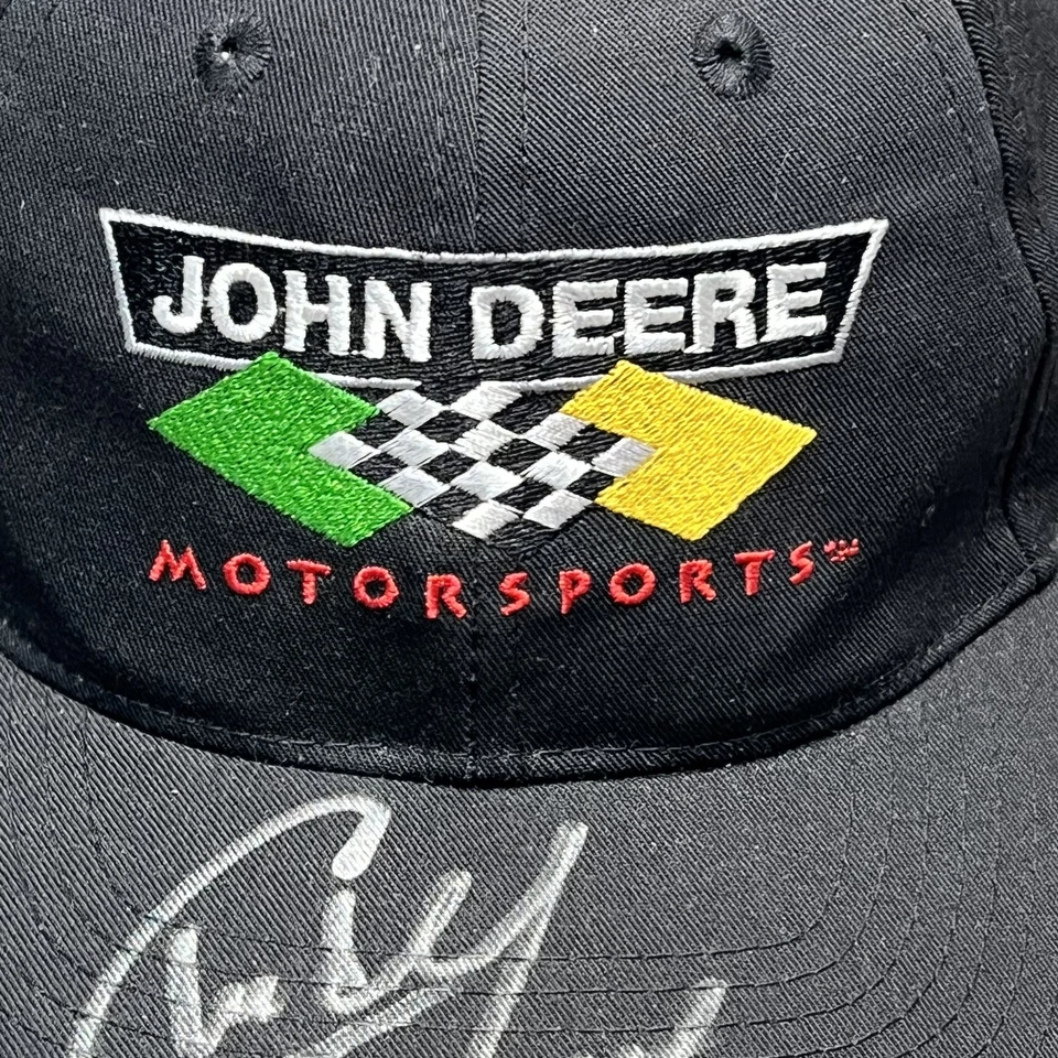 复古 John Deere Motorsports 帽子 Snap Back Racing 男式 90 年代 Chad Little — 第 3/4 张图片