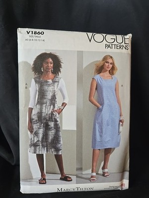 Vogue Pattern V1860 Misses Dress And Knit Top Sizes 6-14