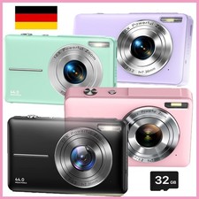 44MP Digitalkamera Fotokamera Kompaktkamera 1080P Fotoapparat 16X Zoom mit 32GB