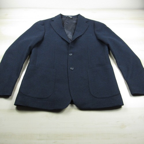 Piatelli Blazer Mens 52 Blue Sports Coat Virgin Wool Plutone Italy Barneys
