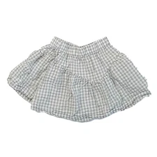 Rylee + Cru Sparrow Skirt Eucalyptus Gingham Girls Bottoms Size 6-7 Years