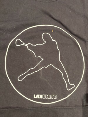 NEW black lacrosse unlimited shirt LAXUNLTD 2XL xxl stickman shooter