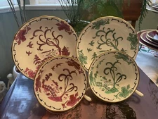 Vintage Royal Chelsea 2 Cup & Saucer Sets Hand Painted Oriental Scene “Pekin”