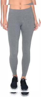 Danskin Women's Essentials Ankle Legging Large, Charcoal Heather 