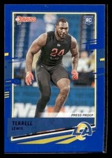 2020 Donruss #291 Terrell Lewis Rookie Press Proofs Blue Los Angeles Rams