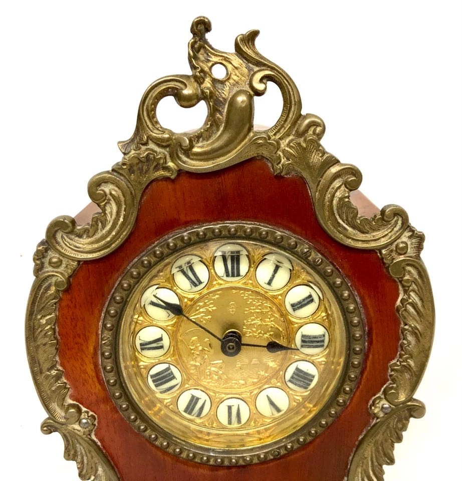 Antique Mantel Clock with Decorative Mounts : Father Time Dial - Image 4 of 4