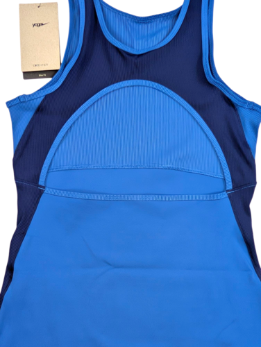 Women’s Nike Yoga Dri-FIT Ribbed Training Tank Top Blue Navy Blue Size Large NEW - Picture 4 of 8
