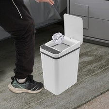 Pattumiera automatica 12L bianca sensore intelligente pattumiera ufficio cucina