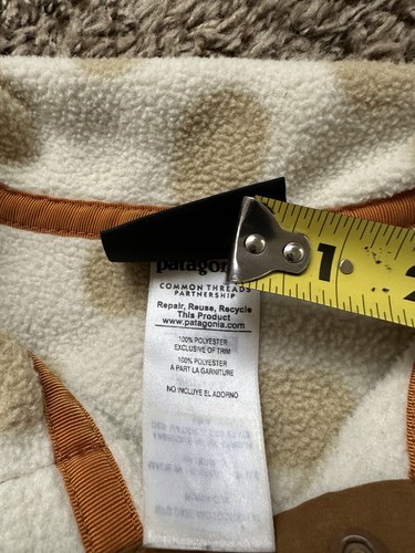 Patagonia Synchilla Snap-T Pullover Fleece Tan Beige Polka Dot Women’s Small - Picture 6 of 11