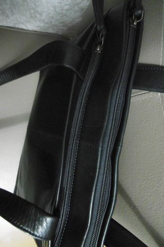 Tasche JOBIS Genuine Leather geschmeidig + glatt nachtblau 5 Reißverschlüsse - Bild 17 von 24