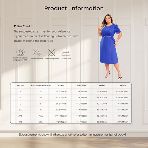 Damen Kleid Dinner Sommerkleid Arbeitskleider Tanzkleid Performance Streetwear - Bild 16 von 36