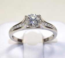 BRAND NEW 925 Sterling Silver Solitaire CZ Engagement Ring Size 5 6 7 8 9