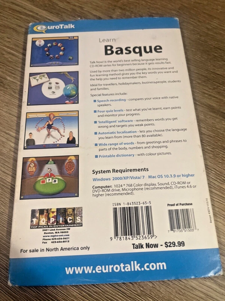 LEARN BASQUE , LANGUAGE COURSE CD-ROM - Image 3 of 3