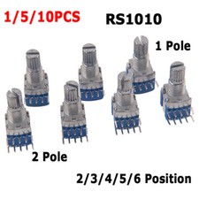 RS1010 Band Switch Rotary Switch 1/2 Pole -2/3/4/5/6 Position Gear Change Switch