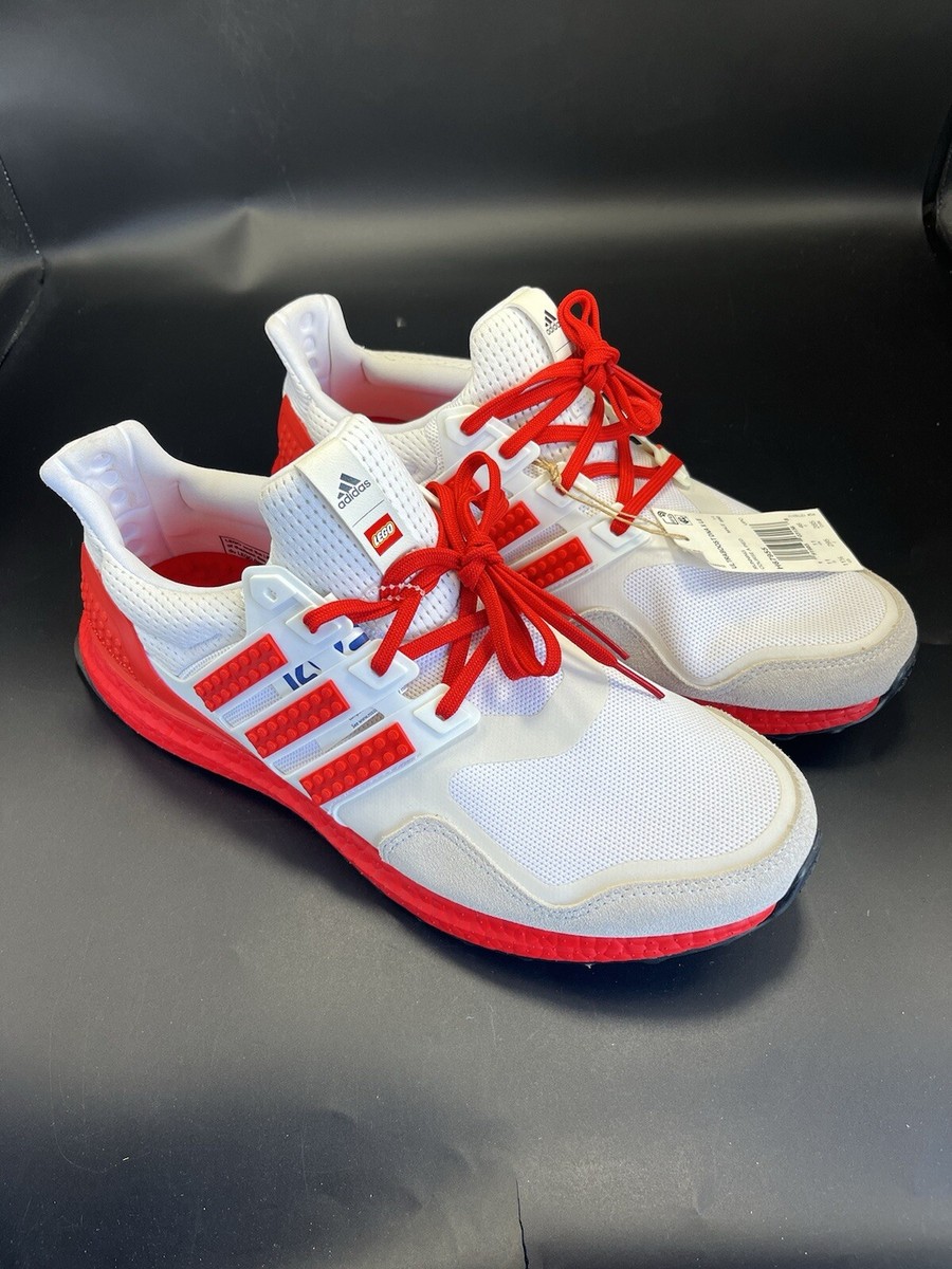 Adidas Mens White Red Ultraboost DNA X Lego H67955 Running Shoes SZ US  NWT