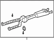 17410-38221 Toyota Pipe assy, exhaust, front 1741038221, New Genuine OEM Part