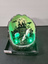 Halloween Village Scene Ghost Rotating Ghosts and Tombstone Spooky Effects LED