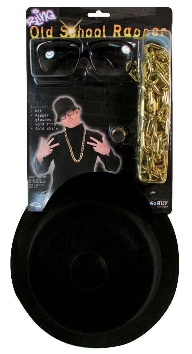 Set Accessori Rapper Anni 80-90 - Occhiali, Catene E Anelli Per Costumi Hip Hop E Feste A Tema - Foto 6