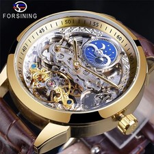 Forsining Men  s Automatic Water Proof Moon Dial Luxury Business Watch