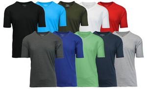 Mens Regular & Oversize Short Sleeve Crew & V-Neck & Muscle Tee Gym Lounge S-5XL - Click1Get2 Offers