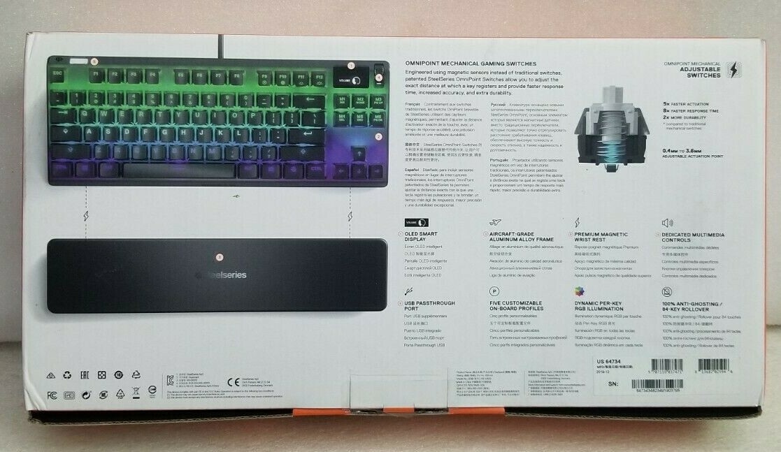 SteelSeries Apex Pro TKL RGB Kompakt Mechanische Tastatur US 64734 