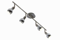 Energiespar Balkenspot Tomba Spotleiste Strahler Deckenlampe Chrom/Schwarz GU10