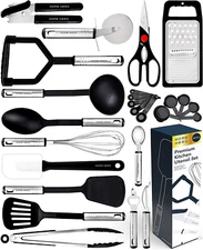 Home Hero Kitchen Utensils Set - Nylon & Stainless Steel Cooking Utensils Set - 