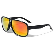 Sunglasses Orange Mirrored Lens Fashion Light Weight Fishing Running Outdoor New