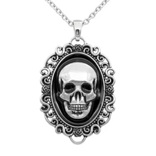 SKULL “PORTRAIT OF DEATH” CAMEO NECKLACE BY CONTROSE