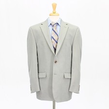 Chaps 42L Gray Sport Coat Blazer Jacket HB 2B Polyester