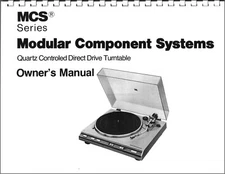 MCS 683-6720 Turntable Owners Manual - Includes Straight Arm Supplement