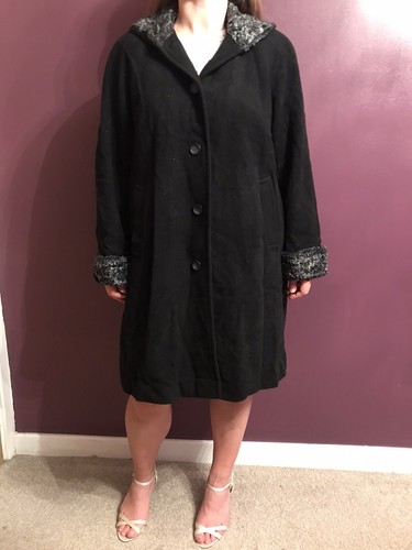 BHS Women Ladies Smart Black Coat 