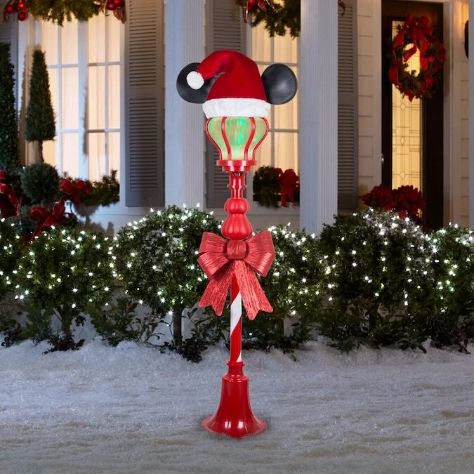 Gemmy 5 Disney Mickey Mouse Friends Lamp Post Decoration with LED Lights